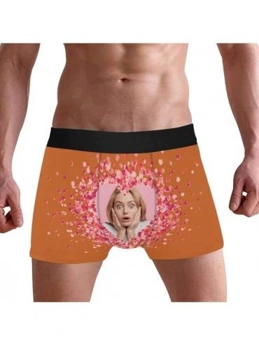 Briefs Personalized Face Men's Boxer Briefs Underwear Shorts Underpants with Photo Love Heart Wife or Girlfriend's Face Photo...