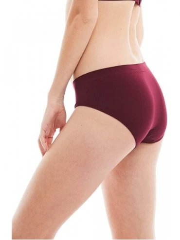 Panties 6 Pack Women's Hipster Brief Nylon Spandex Underwear - Winter - CC18NI433SE $29.11