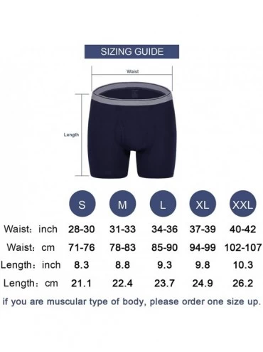 Boxer Briefs Men's 6" Performance Boxer Brief Ultra Soft Stretch Quick Dry Underwear with Fly 4 or 5 Pack - I 5 Pack Multicol...