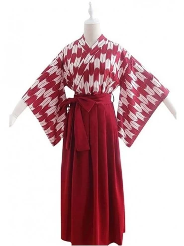 Robes Women's Short Kimono Dress with OBI Belt Gothic Lolita Yukata Robe Japanese Traditional Kimono Cosplay Fancy Dress - Re...