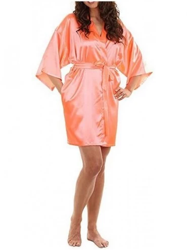 Robes Sexy Satin Night Robe Lace Bathrobe Perfect Wedding Bride Bridesmaid Robes Dressing Gown for Women. As the Photo Show6 ...