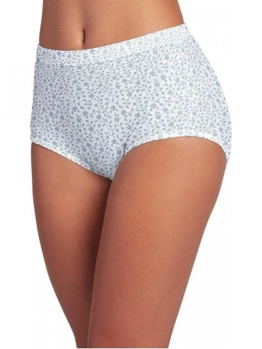 Panties Women's Underwear Elance Breathe Brief - 3 Pack - Flowing Fine/Frothy Blue/Navy - CG12KDAVQR3 $21.68
