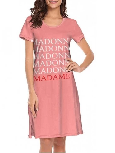 Nightgowns & Sleepshirts Madonna-Sexy-Rebel-Heart- Sexy Nightgowns Long Nightdress Sleepshirts Sleepwear for Women Men - Whit...