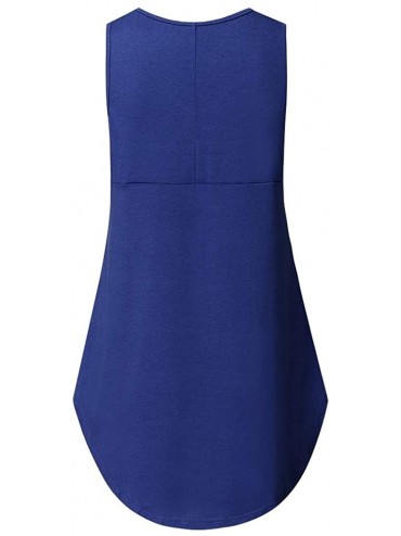 Thermal Underwear Women's Tassel Spaghetti Strap Cami Top Sleeveless Flowy V Neck Casual Tank Blouse - C-blue - CE1955AG9SL $...