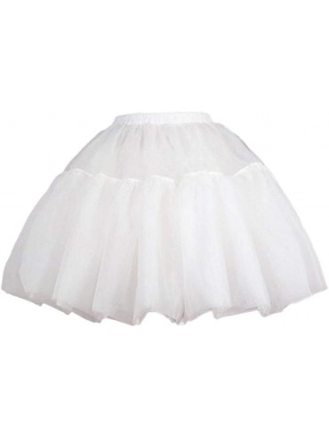 White Lolita Underskirt Short Dress Petticoat Tulle Hoopless Underskirt ...