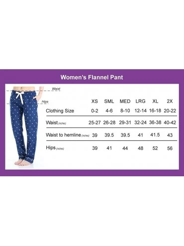 Bottoms Women's Cotton Flannel Pajama PJ Pants with Pockets - Light Blue Plaid - CN18OHSGMLE $20.26