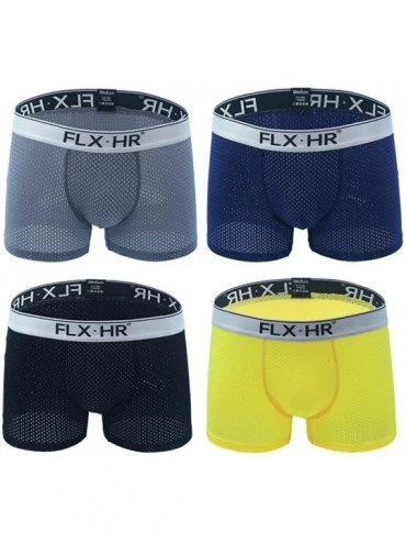Boxer Briefs Men's Boxer Briefs Soft Underwear Shorts Thin Dry Underwear Men Breathable Comfort Flat Pants - Black & Gray & Y...