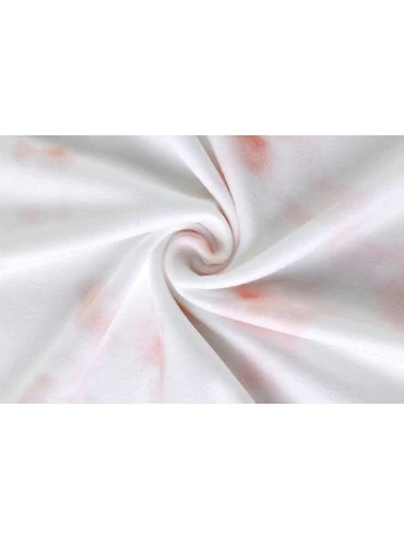 Sets Womens Tie Dye Print Long Sleeve Loungewear Nightwear Sof 2 Piece Short Pajamas Set - Pink - CC198725W7Z $28.51