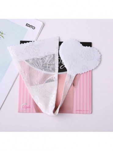 Bustiers & Corsets Women Sexy Lingerie Lace G-String Knickers Underwear Open Crotch Thongs Panties - White - C218SEG73RD $21.90