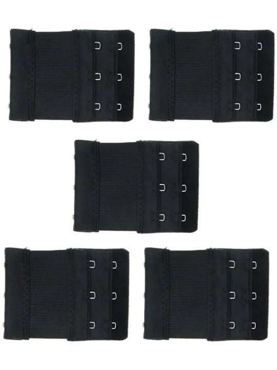 Accessories 5pcs Bra Strap Extension Elastic Underwear Extender Bra Replacement Accessories - Black - CK19CGYWS99 $11.09