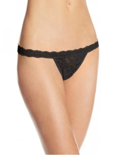 Panties Women's Lace G-String Panty - Black - CL192EAKU6O $40.39