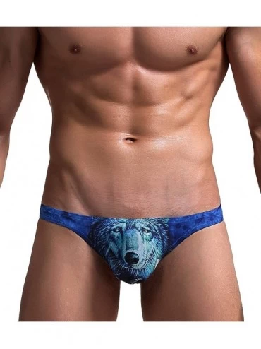 G-Strings & Thongs Men's Thong Sexy Low Rise G-String Pouch Underwear - Ak7020-wolf - C218CRROGTE $12.05