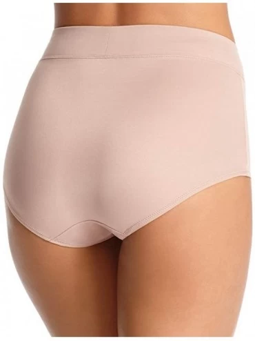 Panties Women's No Pinching No Problems Modern Brief Panty - Sand/White/Body Tone Dot Print - CI18CS95TU3 $21.78