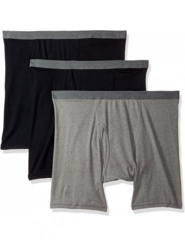 Boxer Briefs Men's Big and Tall Tag-Free Underwear & Undershirts - Big Man - Boxer Brief - 3 Pack - C31271DR8CX $21.08