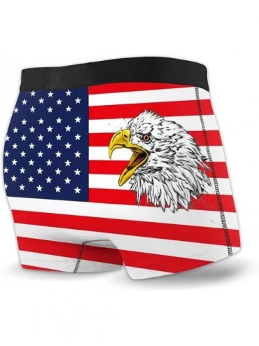 Boxer Briefs Mens Boxer Briefs Bison Buffalo Bull with American Stars Underwear for Boys Shorts Leg Comfort Quick Dry - Patte...
