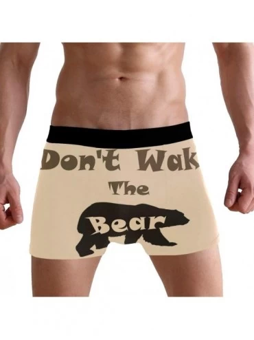 Boxer Briefs Mens No Ride-up Underwear Pit Bull Dog Boxer Briefs - Don't Wake the Bear - CW18Y58SKM3 $21.04