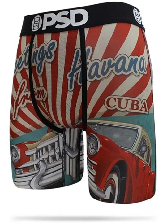 Boxer Briefs Men's E - Greetings from Havana Brief Underwear - Red - CZ18AM57YCD $22.77
