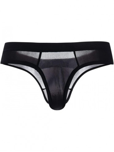 G-Strings & Thongs Ultra Thin Ice Nylon Sexy Underwear Men Bikini Briefs Transparent Mens Thongs G Strings Tanga Hombre Slip ...