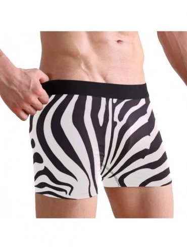 Boxer Briefs White Tiger Head Prints Men's Boxer Briefs Soft Underwear Covered Waistband Short Leg - Multi8 - CZ18IN2K7LO $25.17
