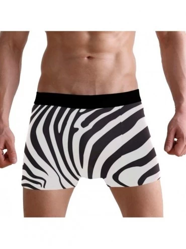 Boxer Briefs White Tiger Head Prints Men's Boxer Briefs Soft Underwear Covered Waistband Short Leg - Multi8 - CZ18IN2K7LO $12.93
