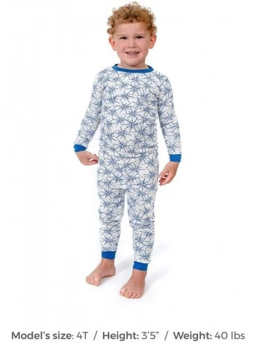 Sets Womens Family Jammies- Matching Holiday Pajamas- Organic Cotton Pjs - Frozen Blue Snowflakes - CP18QROCN3K $27.06