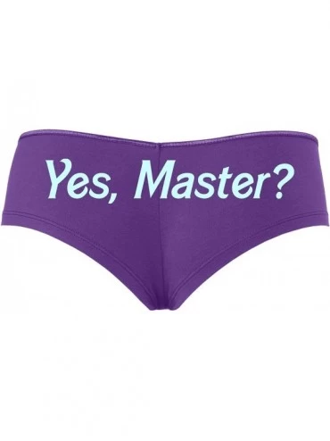 Panties Yes Master DDLG Sexy Purple Boyshort for Daddys Little Slut BDSM - Baby Blue - CS18STU2DCC $12.75