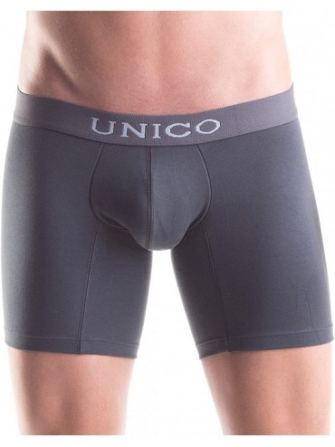Boxers Underwear for Men Cotton Medium Boxer Briefs Ropa Interior de Hombre - 12000901 Asphalt - C7184S7LEWC $37.44