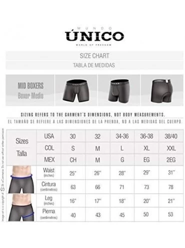 Boxers Underwear for Men Cotton Medium Boxer Briefs Ropa Interior de Hombre - 12000901 Asphalt - C7184S7LEWC $14.33