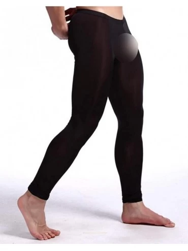 Briefs Super Thin Breathable Ice Silk Seamless Sexy Men Underwear - Black - CE18AWLSC0U $15.25
