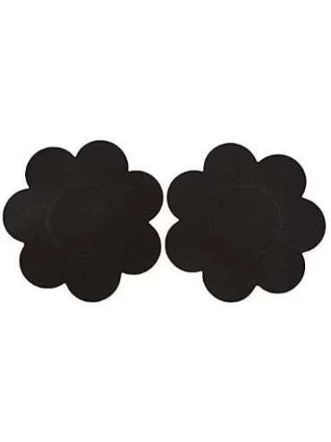 Accessories Nippleless Cover 20 Pairs Self-Adhesive Disposable Bra Gel Petals Pad Pasties (Black 20 Pairs) - C918EY2CEC5 $11.21