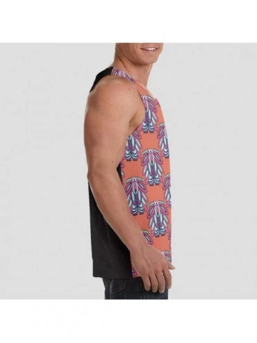 Undershirts Men's Sleeveless Undershirt Summer Sweat Shirt Beachwear - Rabbit-Bot - Black - CM19CIZG07T $15.58