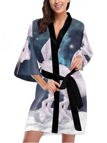 Robes Custom Breakfast Food Women Kimono Robes Beach Cover Up for Parties Wedding (XS-2XL) - Multi 4 - CS194S4DY80 $96.94