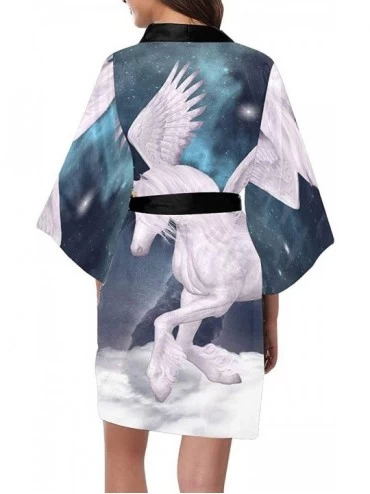 Robes Custom Breakfast Food Women Kimono Robes Beach Cover Up for Parties Wedding (XS-2XL) - Multi 4 - CS194S4DY80 $41.23