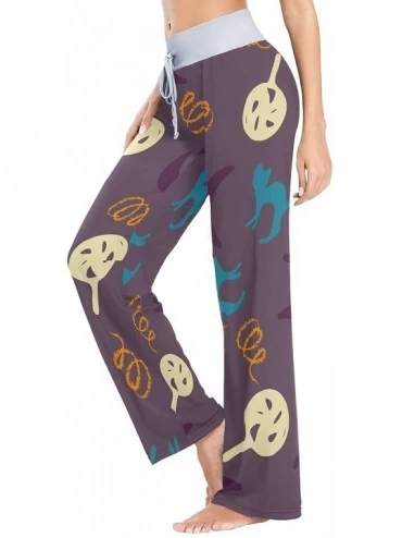 Bottoms Women's Fashion Yoga Pants Palazzo Casual Print Wide Leg Lounge Pants Comfy Casual Drawstring Long Pajama Pants - Hal...