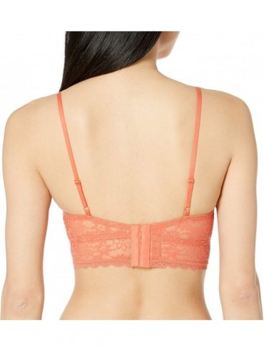 Bras Women's Lace Wirefree Padded Bralette (for A-C cups) - Burnt Sienna - CZ1895SNY6O $25.37