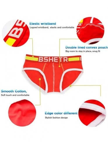 Briefs Men's Underwear Briefs 5-Pack Cotton Low Rise Multi Color Soft Underpant - Multi(5-pack) - CR18HCX7NOA $25.02
