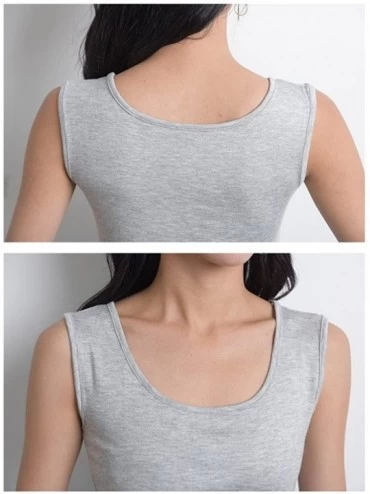 Camisoles & Tanks Women's Plus Size Solid Wrapped Chest Crop Tank Top - Gray - C3182829XCO $10.06