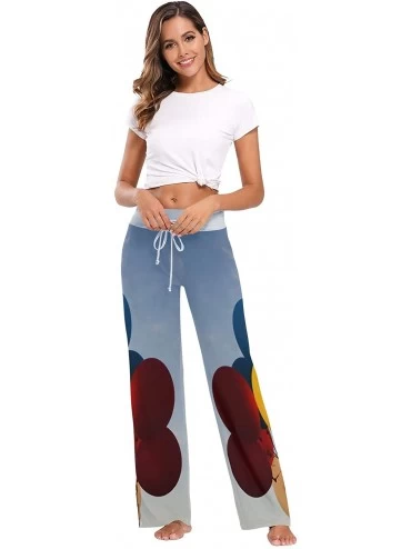 Bottoms Multicoloured Balloons Women's Pajama Pants Loose Drawstring Lounge Pants Sleepwear - C119C4ZDCRH $25.44