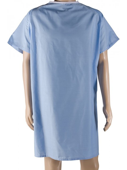 DMI Hospital Gown- Easy Access Patient Gown- Blue Hospital Gown- Blue ...