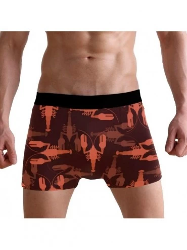 Boxer Briefs Mens Boxer Briefs Underwear Country Music Breathable Pouch Soft Underwear - Crayfish - CN18ARI2XRL $16.13