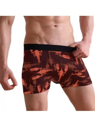 Boxer Briefs Mens Boxer Briefs Underwear Country Music Breathable Pouch Soft Underwear - Crayfish - CN18ARI2XRL $16.13