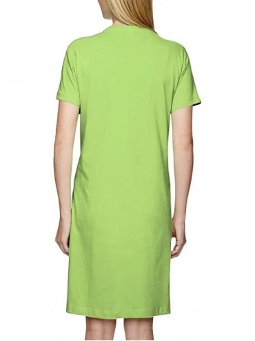 Nightgowns & Sleepshirts Breasts - Funny Drawing Women's Nightshirt - Light Green - CS18RHH524C $26.73