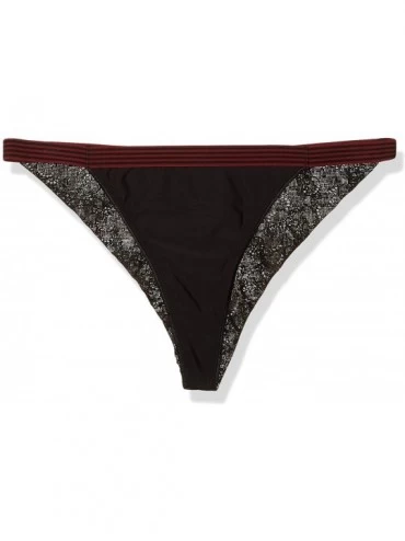 Panties Women's Wild Wide Elastic Seamless Lace Cheeky Tanga Brazilian - Black Zebra - CZ18O4K038T $45.52