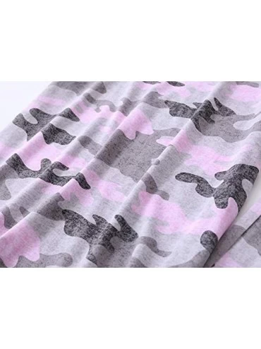 Sets Women's Pajama Set - Sleepwear Tops with Capri Pants Casual and Fun Prints Pajama Sets - Pink Camouflage - C919E05YQ7G $...