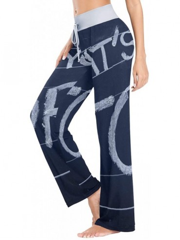 Bottoms What is Your Story Women Loose Palazzo Casual Drawstring Sleepwear Print Yoga Pants - CV19D8W5OR4 $44.82