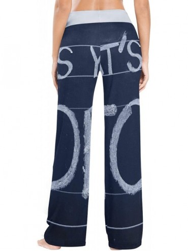 Bottoms What is Your Story Women Loose Palazzo Casual Drawstring Sleepwear Print Yoga Pants - CV19D8W5OR4 $44.82