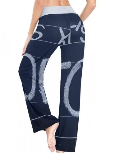 Bottoms What is Your Story Women Loose Palazzo Casual Drawstring Sleepwear Print Yoga Pants - CV19D8W5OR4 $28.37