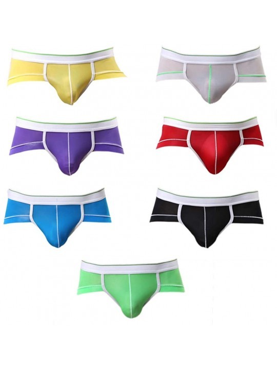 Men's Sexy Ice Silk Boxer Briefs Low Rise Breathable Bulge Pouch ...
