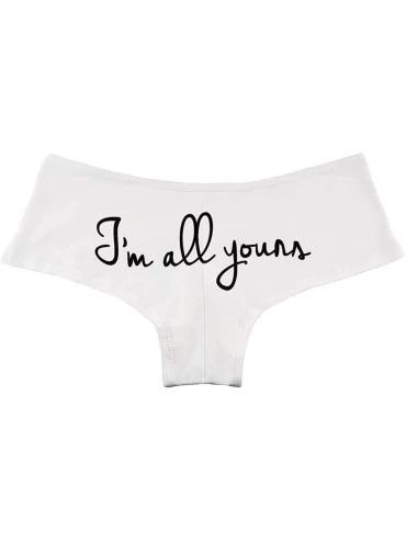 Panties I'm All Yours Women's Boyshort Underwear Panties - White - CH19343HGOX $33.61