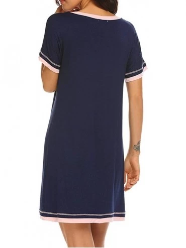 Nightgowns & Sleepshirts Women Nightgown Casual Cotton Soft Sleep Shirts Loose Comfy Nightdress Cozy Sleepwear for Womens Dai...